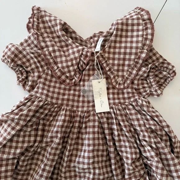 Brown Gingham Camille Dress - Picture 2 of 4